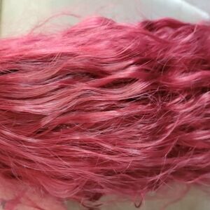 Vibrant Pink Red 17" Wig